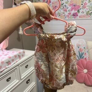 Janie and Jack Pink Floral Baby Outfit